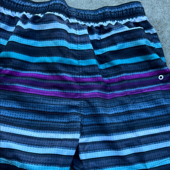 Speedo Striped Blue and Purple Board Shorts - Picture 9 of 10